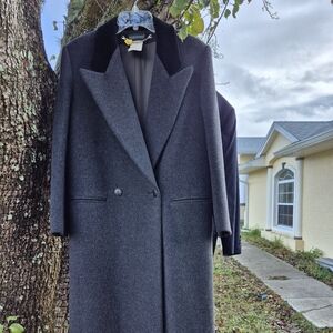 Harve Benard Charcoal Pea Coat 100% Wool, Size 12.